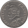 Монета. Французская Полинезия. 20 франков 1972 год. ав.