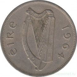 Монета. Ирландия. 6 пенсов 1964 год. 