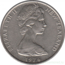 Монета. Новая Зеландия. 10 центов 1976 год.