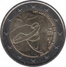 Монета. Франция. 2 евро 2017 год. 25 лет Розовой ленте. ав.
