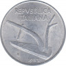 Монета. Италия. 10 лир 1953 год. ав.