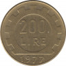 Монета. Италия. 200 лир 1977 год. ав.