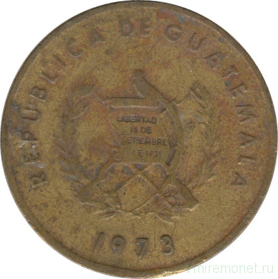 Монета. Гватемала. 1 сентаво 1973 год.