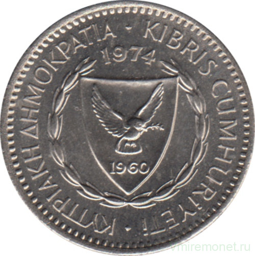 Монета. Кипр. 25 милей 1974 год.
