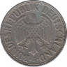 Монета. ФРГ. 1 марка 1954 год. Монетный двор - Карлсруэ (G). рев.