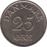  Монета. Дания. 25 эре 1956 год. рев.