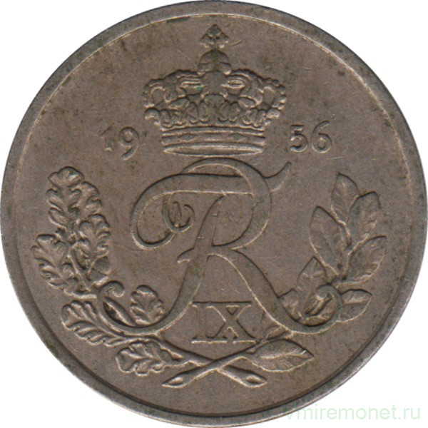 Монета. Дания. 25 эре 1956 год.