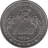 Монета. Румыния. 10 лей 1996 год. Чемпионат Европы по футболу - Англия 1996. ав.