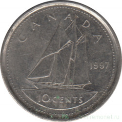 Монета. Канада. 10 центов 1997 год.
