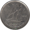 Монета. Канада. 10 центов 1997 год. ав.