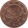 Монета. Германия. 1 цент 2002 год. (G). ав.