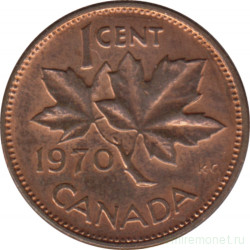 Монета. Канада. 1 цент 1970 год.