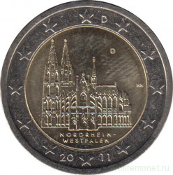 Монета. Германия. 2 евро 2011 год. Северный Рейн-Вестфалия (D).