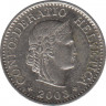  Монета. Швейцария. 10 раппенов 2003 год. рев.