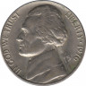 Монета. США. 5 центов 1976 год. ав.