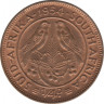 Монета. Южно-Африканская республика (ЮАР). 0.25 пенни 1954 год. ав.