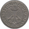 Монета. ФРГ. 1 марка 1954 год. Монетный двор - Гамбург (J). рев.