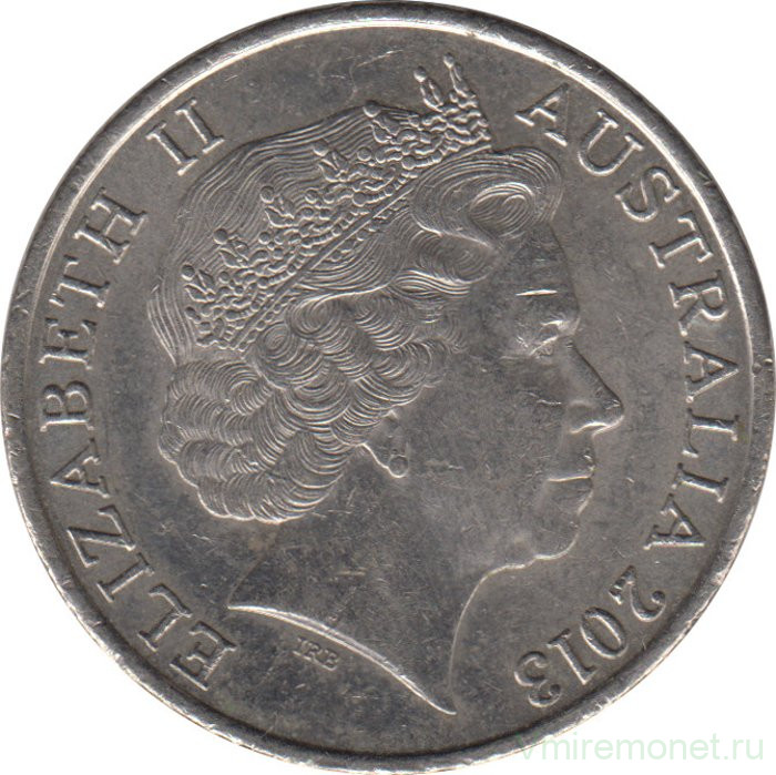 Монета. Австралия. 20 центов 2013 год.