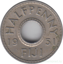 Монета. Фиджи. 1/2 пенни 1951 год.