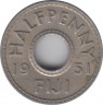 Монета. Фиджи. 1/2 пенни 1951 год. ав.