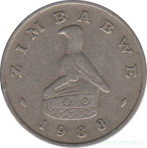 Монета. Зимбабве. 10 центов 1988 год.
