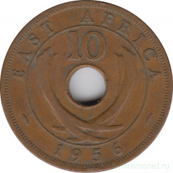 Монета. Британская Восточная Африка. 10 центов 1956 год.