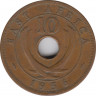 Монета. Британская Восточная Африка. 10 центов 1956 год. ав.