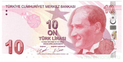 Банкнота. Турция. 10 лир 2009 год. Тип 223.