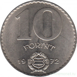 Монета. Венгрия. 10 форинтов 1972 год.