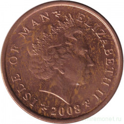 Монета. Остров Мэн. 2 пенса 2008 год.