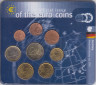 Монета. Германия. Набор евро 8 монет 2002 год. 1, 2, 5, 10, 20, 50 центов, 1, 2 евро. (F). рев.