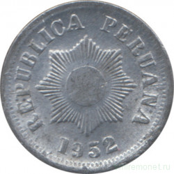 Монета. Перу. 2 сентаво 1952 год.