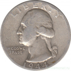 Монета. США. 25 центов 1944 год.
