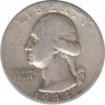 Монета. США. 25 центов 1944 год. ав.