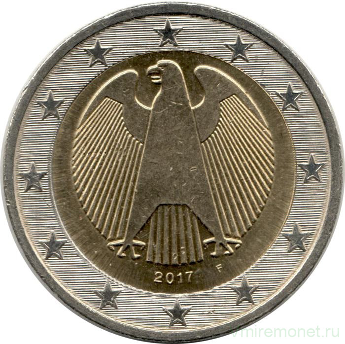 Монета. Германия. 2 евро 2017 год (F).