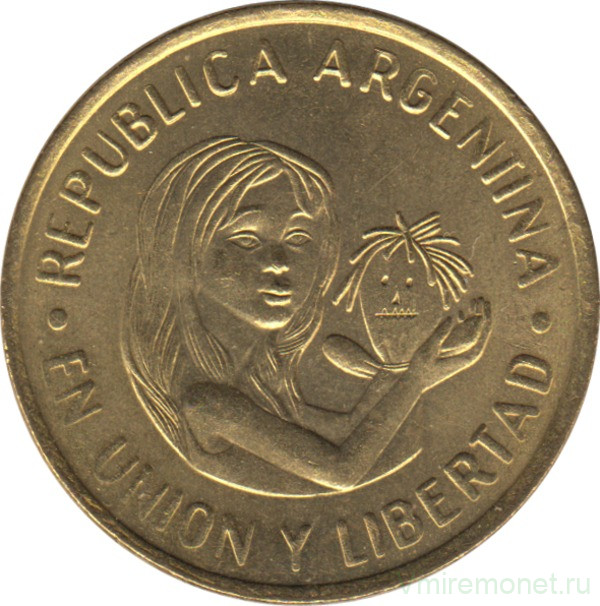 Монета. Аргентина. 50 сентаво 1996 год. 50 лет ЮНИСЕФ.