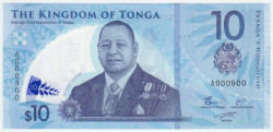Банкнота. Тонга. 10 паанга 2023 год. Тонга. Тип W52.