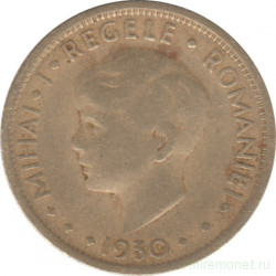 Монета. Румыния. 5 лей 1930 год. Монетный двор - Париж.