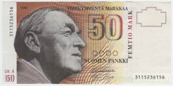 Банкнота. Финляндия. 50 марок 1986 год. Лит А. Тип 118 (38).