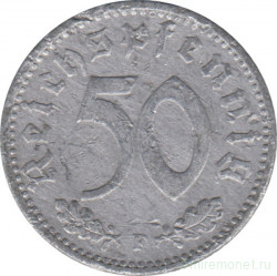 Монета. Германия. Третий Рейх. 50 рейхспфеннигов 1942 год. Монетный двор - Штутгарт (F).