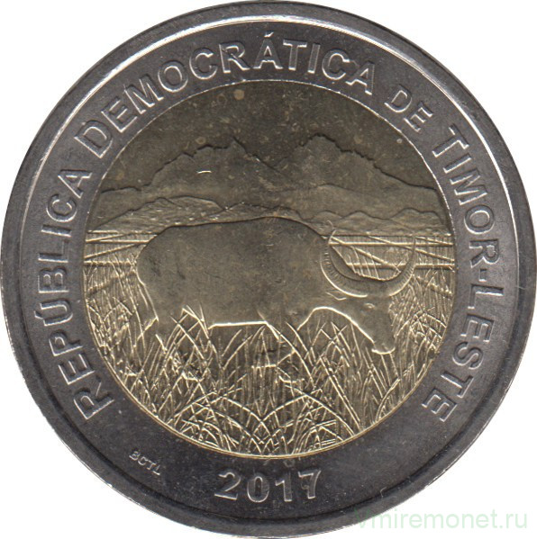 Монета. Восточный Тимор. 200 сентаво 2017 год.