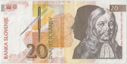 Банкнота. Словения 20 толаров 1992 год. Тип 12а.