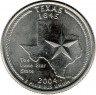 Монета. США. 25 центов 2004 год. Штат № 28 Техас.