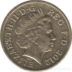 Монета. Великобритания. 1 фунт 2012 год.
