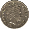 Монета. Великобритания. 1 фунт 2012 год. ав.