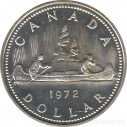 Монета. Канада. 1 доллар 1972 год. Серебро.