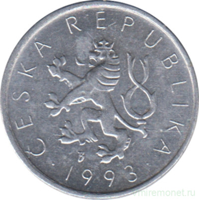 Монета. Чехия. 10 геллеров 1993 год. Монетный двор - Яблонец.
