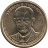 Монета. США. 1 доллар 2015 год. Президент США № 36 Линдон Джонсон. ав