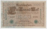 Банкнота. Германия. Германская империя (1871-1918). 1000 марок 1910 год. Номер серии (семь цифр и одна буква) - зелёный цвет. ав.
