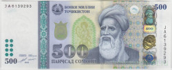 Банкнота. Таджикистан. 500 сомони 2018 год. Тип 22.